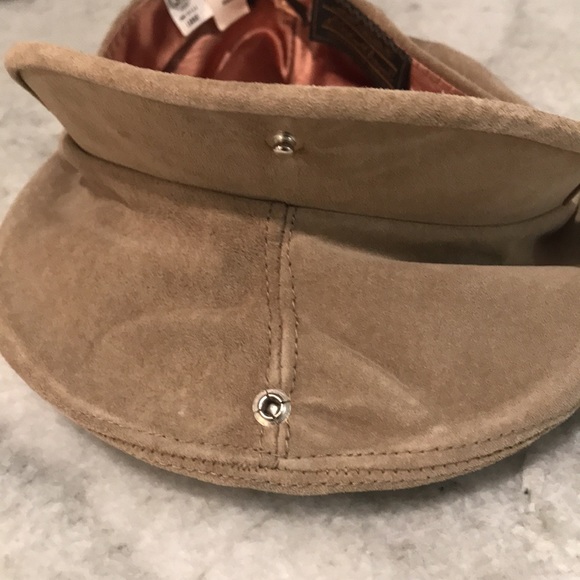 Eddie Bauer Leather Golf Hat Vintage Newsboy Celtic Gatsby Cap Brown L Made USA - Picture 8 of 8